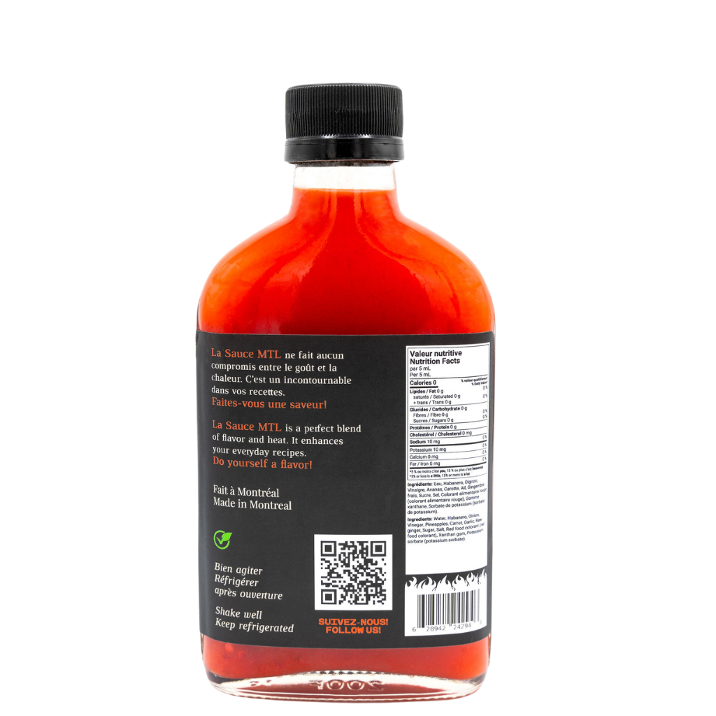Ingrédients Habasco La Sauce MTL