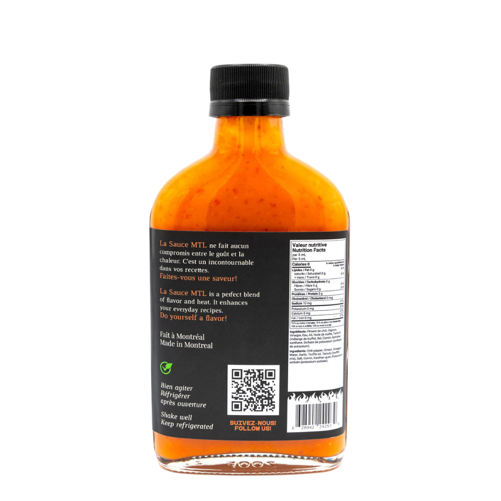 Ingrédients La Truffé LA SAUCE MTL